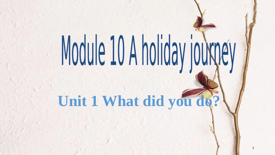 七年级英语下册 Module 10 A holiday journey Unit 1 What did you do教学课件 （新版）外研版_第1页