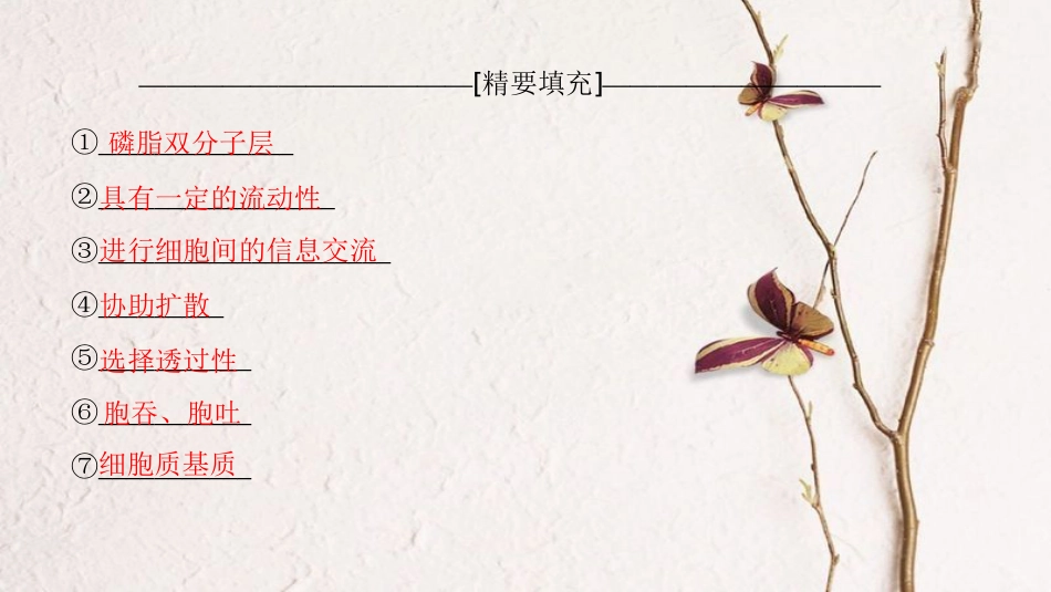 （全国版）2019版高考生物一轮复习 第2单元 细胞的基本结构与物质的输入和输出单元网络构建课件_第3页