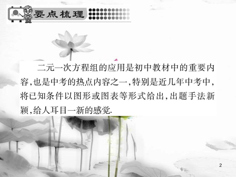 七年级数学下册 第7章 一次方程组 7.4 实践与探究（第1课时）习题课件 （新版）华东师大版_第2页
