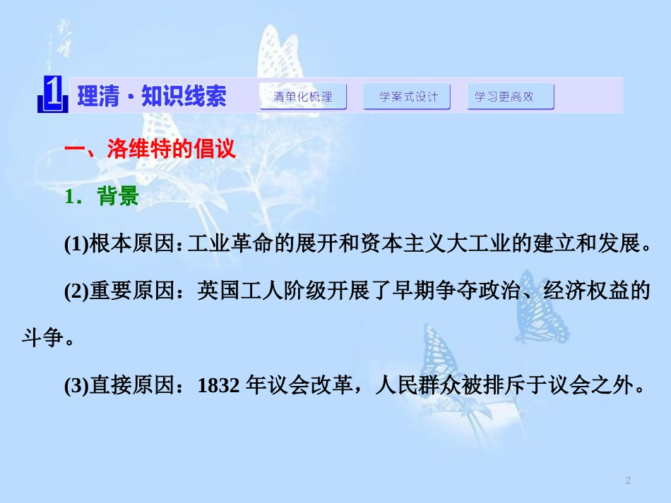 高中历史 专题5 人民群众争取民主的斗争 二 英国工人对民主政治的追求课件 人民版选修2_第2页