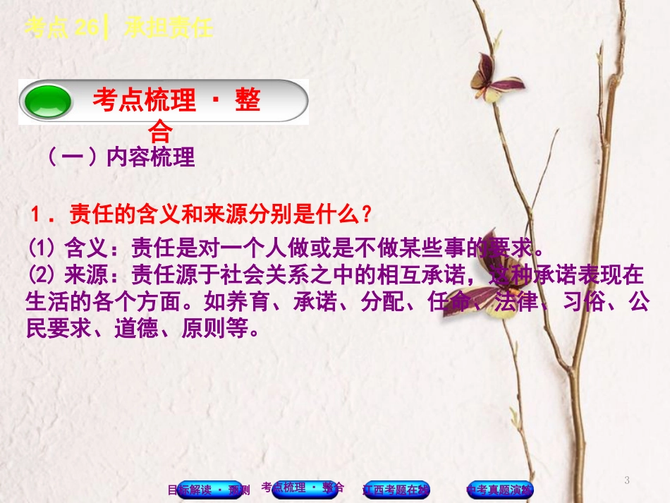（江西专版）中考政治复习方案 第三单元 国情与责任 考点26 承担责任教材梳理课件_第3页