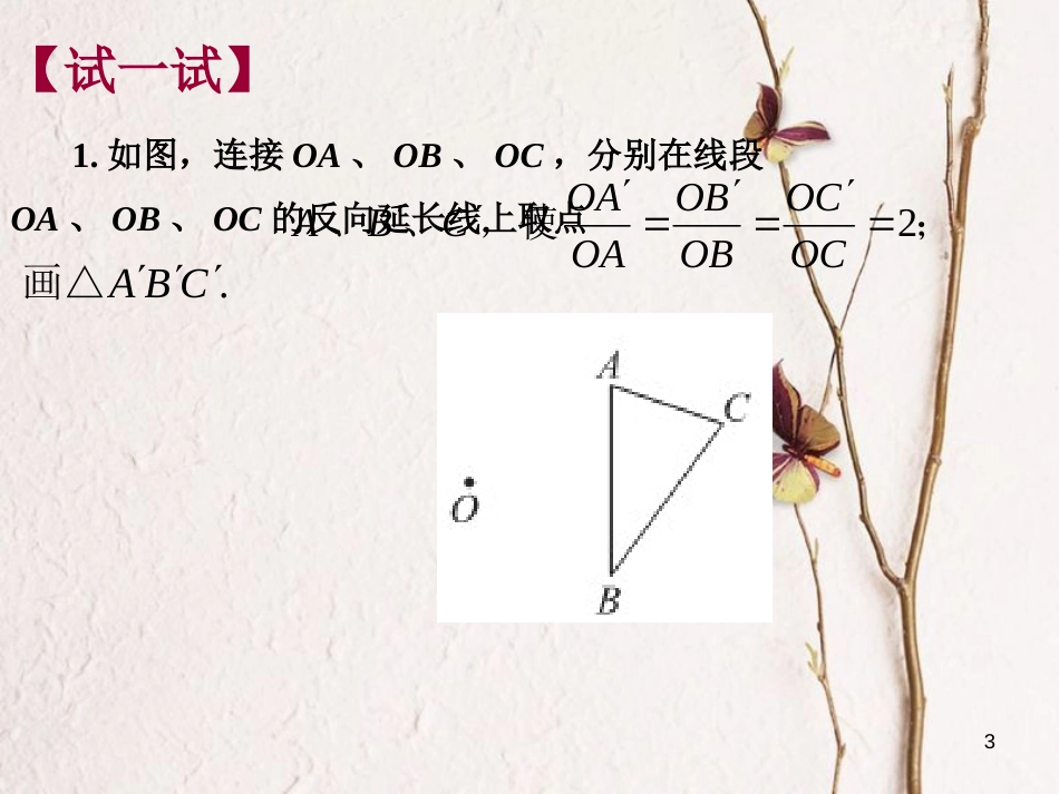 重庆市沙坪坝区九年级数学下册第6章图形的相似6.6图形的位似课件（新版）苏科版_第3页