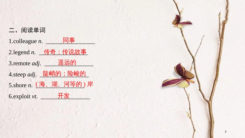 2019版高考英语大一轮复习 第一部分 Module 5 A Trip Along the Three Gorges课件 外研版必修4_第3页