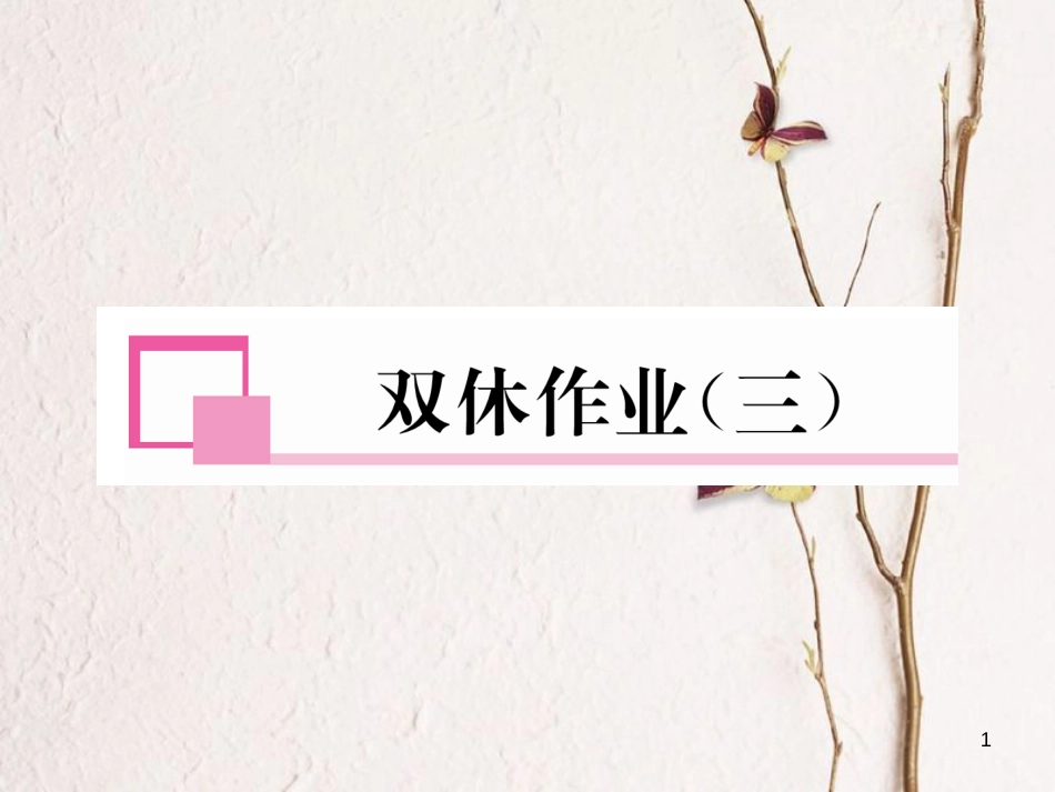 九年级数学下册 双休作业（3）作业课件 （新版）湘教版_第1页