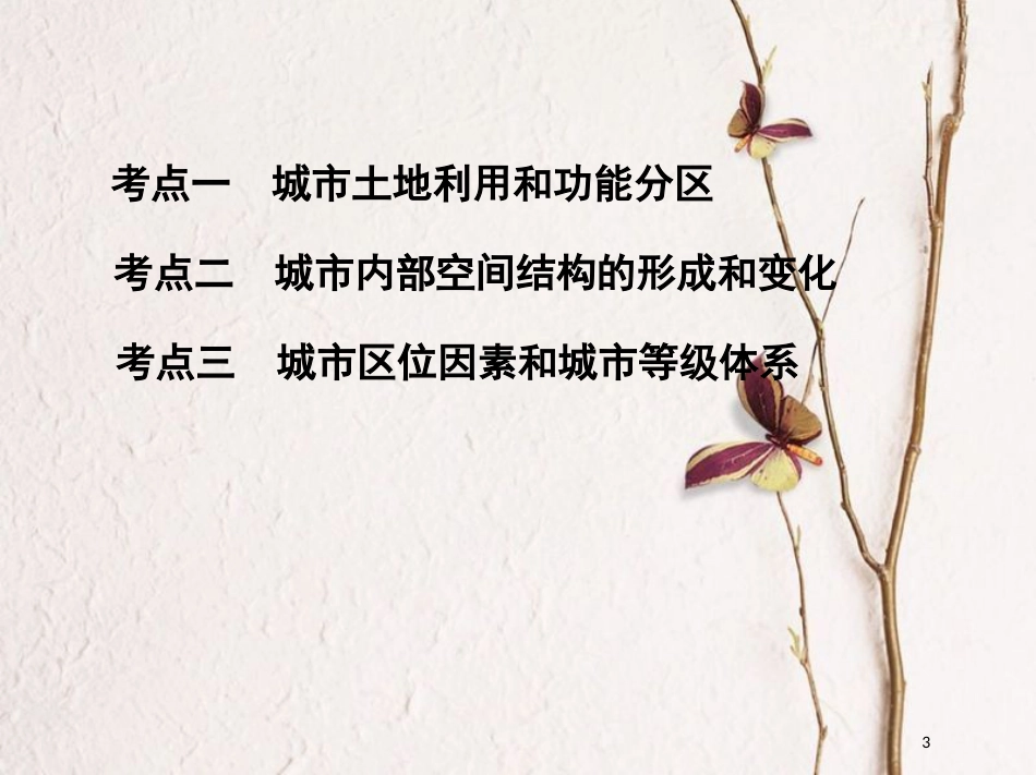 2019届高考地理一轮复习 第八单元 城市与城市化 第一讲 城市空间结构与不同规模城市的服务功能课件_第3页