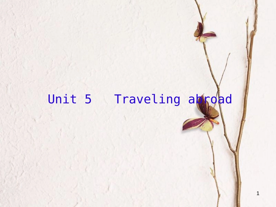 （新课标）高三英语一轮复习 Unit 5 Traveling abroad课件 新人教版选修7_第1页