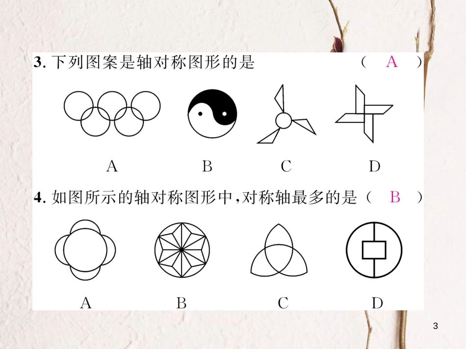 七年级数学下册 第5章 生活中的轴对称重难点突破作业课件 （新版）北师大版_第3页