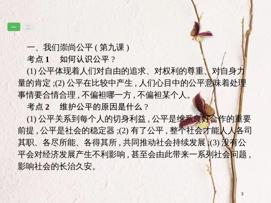 安徽省中考政治一轮复习 第一篇 知识方法固基 第四部分 八下 第四单元 我们崇尚公平和正义课件_第3页