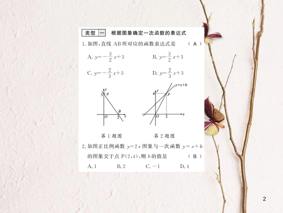 八年级数学上册 专题突破一 一次函数的应用习题课件 （新版）北师大版_第2页