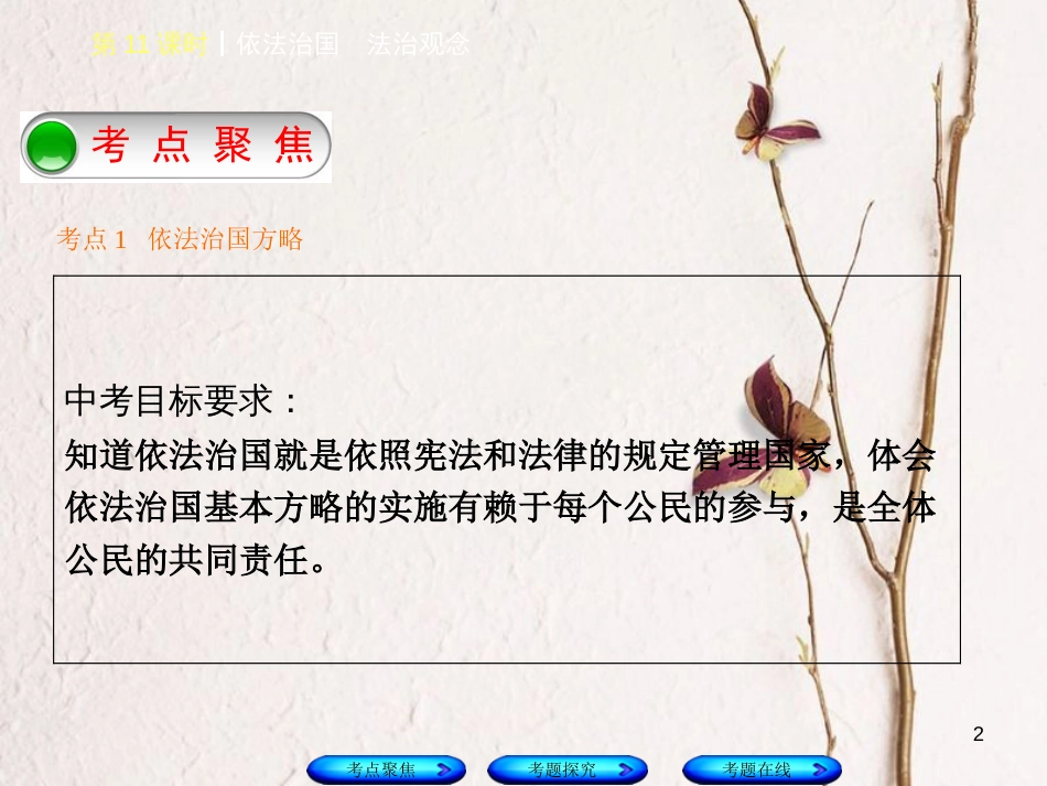 （河北专版）中考政治复习方案 第四单元 崇尚宪法 依法治国 第11课时 依法治国 法治观念课件_第2页