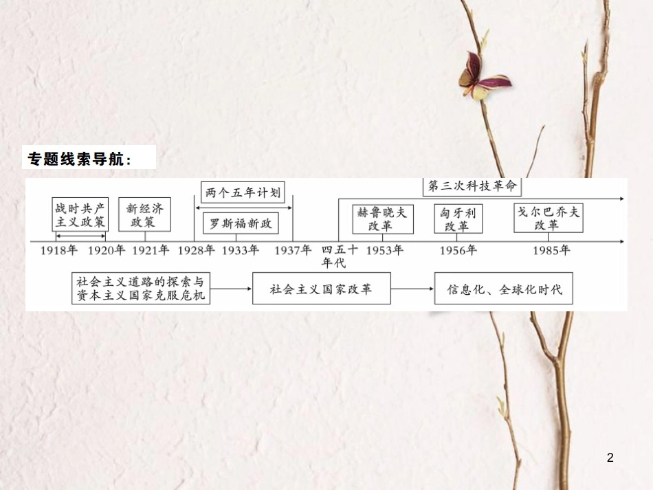（通用版）九年级历史下册 期末专题复习 专题三 改革与创新习题课件 新人教版_第2页