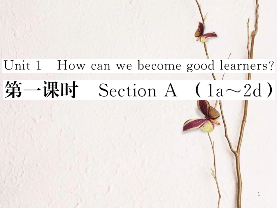 贵州省九年级英语全册 Unit 1 How can we become good learners（第1课时）习题课件 （新版）人教新目标版_第1页