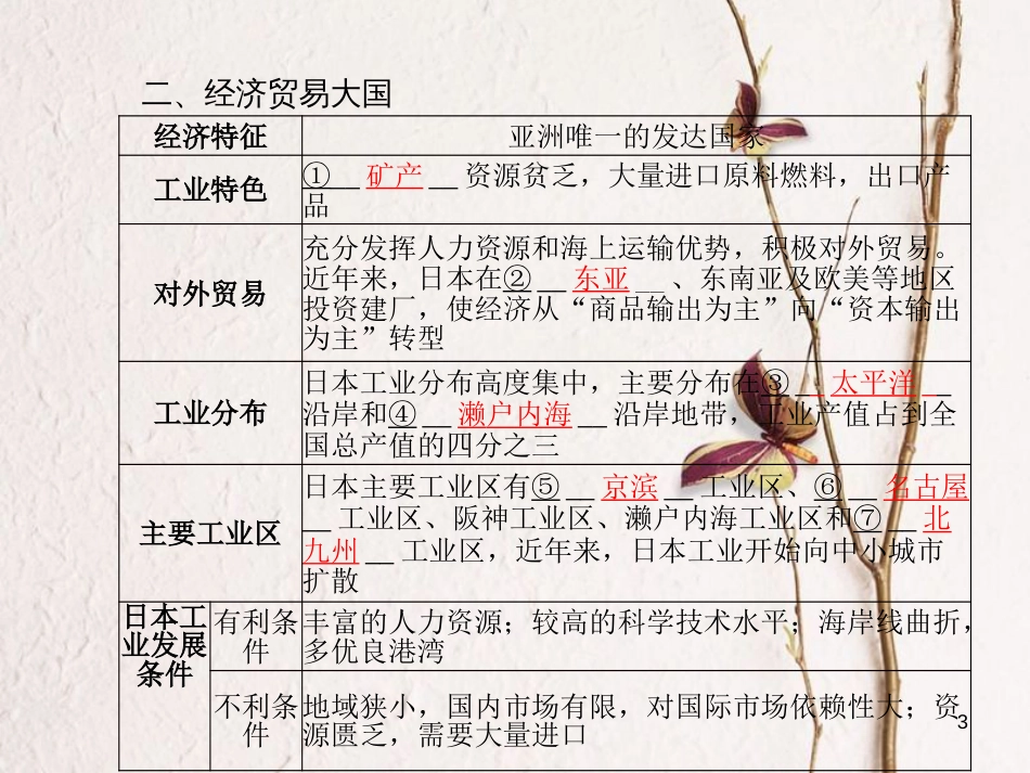 山东省德州市中考地理一轮复习 七下 日本、俄罗斯、印度课件_第3页