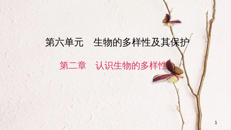 八年级生物上册 第六单元 第二章 认识生物的多样性课件 （新版）新人教版_第1页