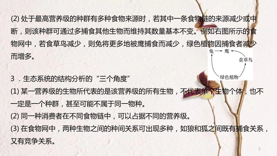 年高考生物二轮复习 专题6 生物与环境 第2讲 生态系统与环境保护课件_第3页