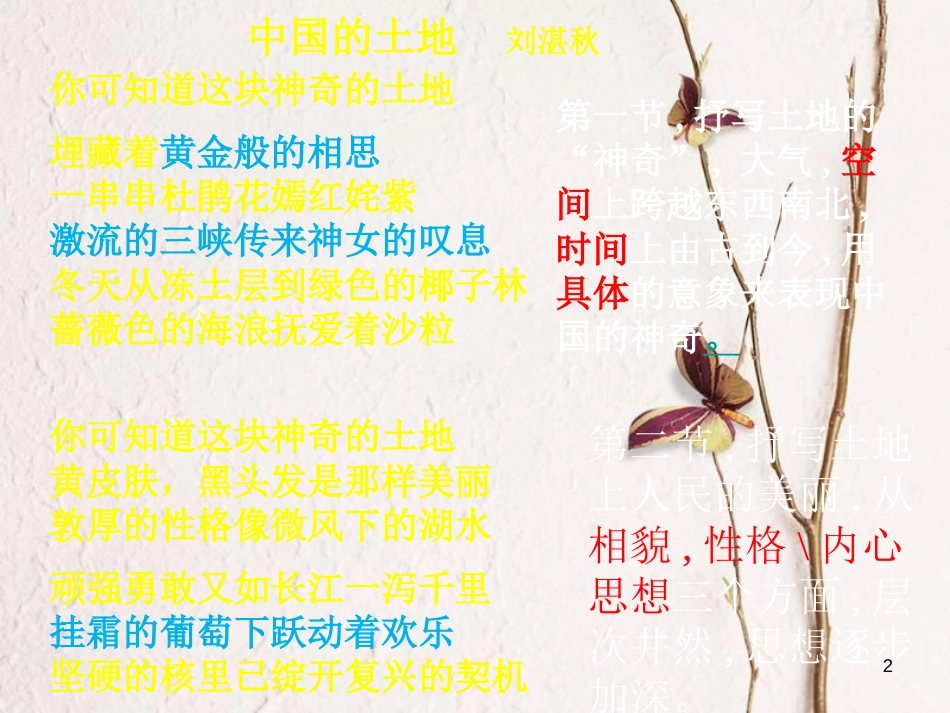 九年级语文下册 第一单元 第2课《中国的土地》课件2 鲁教版五四制_第2页