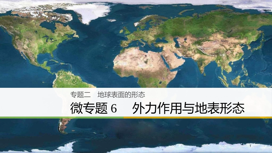 （浙江选考）高三地理二轮专题复习 专题二 地球表面的形态 微专题6 外力作用与地表形态课件 新人教版_第1页