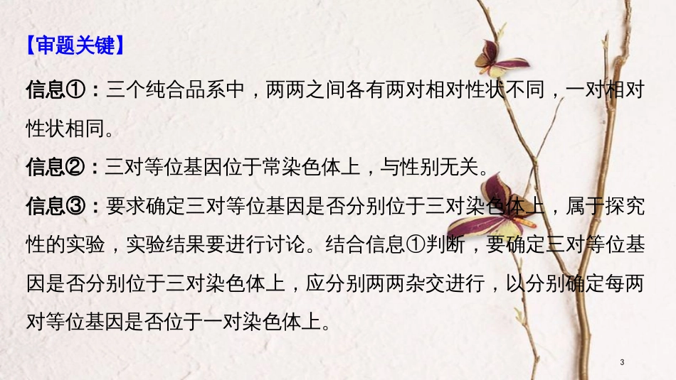 2019版生物高考大一轮复习 第六单元 遗传信息的传递规律 实验技能三 实验的假设和结论课件 北师大版_第3页