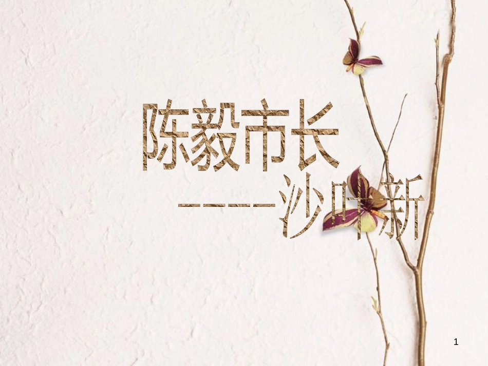 九年级语文下册 第二单元 第10课《陈毅市长》课件1 鲁教版五四制_第1页