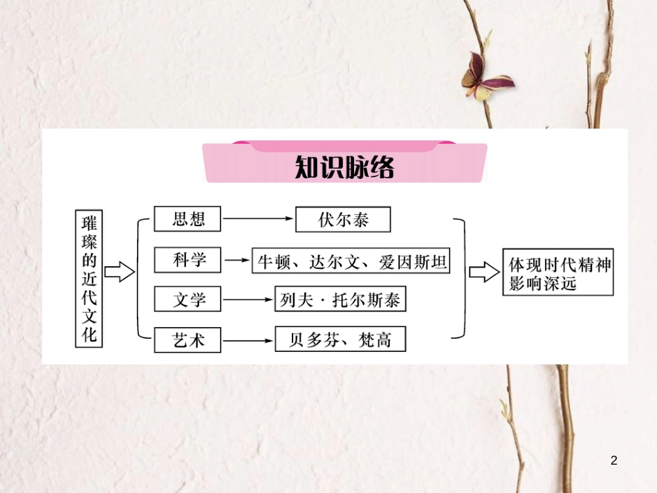 （青海专版）中考历史总复习 第一编 教材知识梳理 第25讲 世界近代科学技术和思想文化课件_第2页