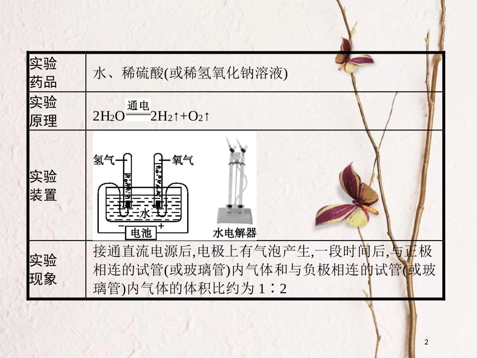 （安徽专版）中考化学总复习 实验4 电解水实验课件_第2页