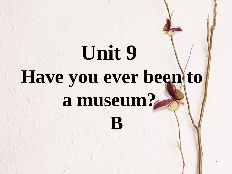 八年级英语下册 口头表达专练 Unit 9 Have you ever been to a museum Section B课件 （新版）人教新目标版_第1页