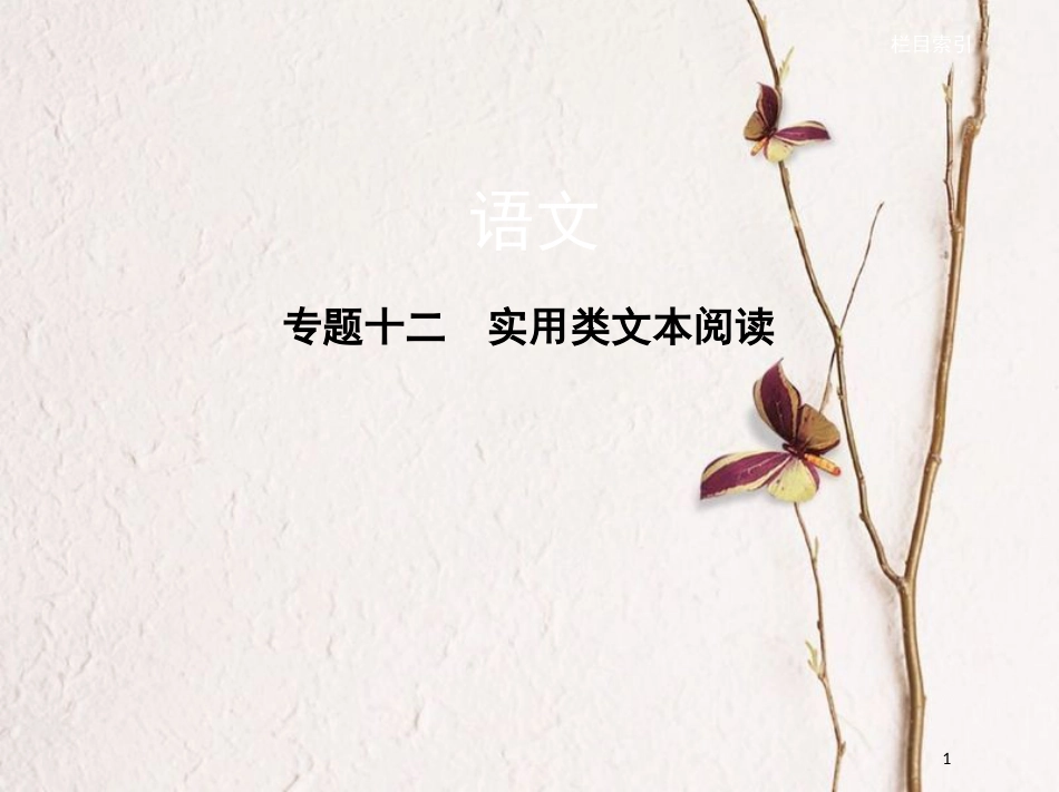 （新课标）福建省高考语文一轮复习 专题十二 实用类文本阅读课件_第1页