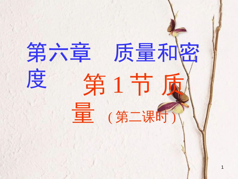 八年级物理上册 6.1《质量》课件 （新版）新人教版_第1页