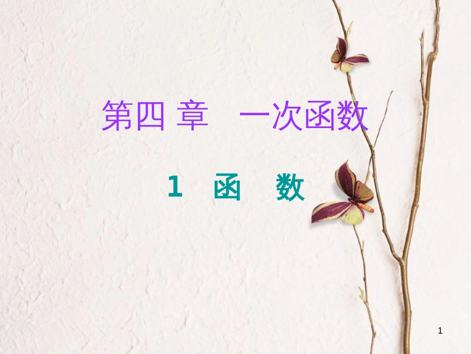 八年级数学上册 第四章 一次函数 1 函数（课堂十分钟）课件 （新版）北师大版_第1页