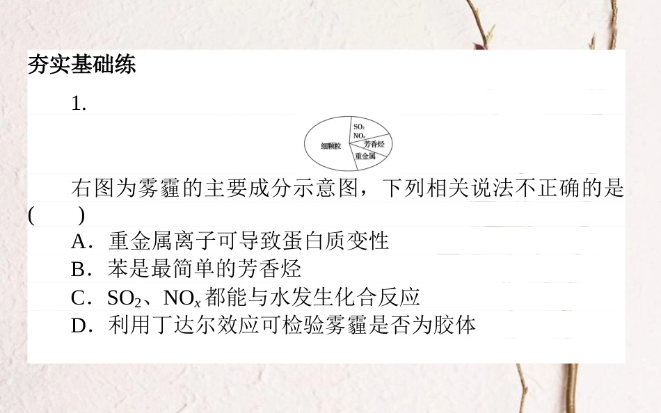 2019版高考化学总复习 刷题提分练 第二辑 化学物质及变化 课练05 物质的分类、组成与性质 分散系课件_第2页