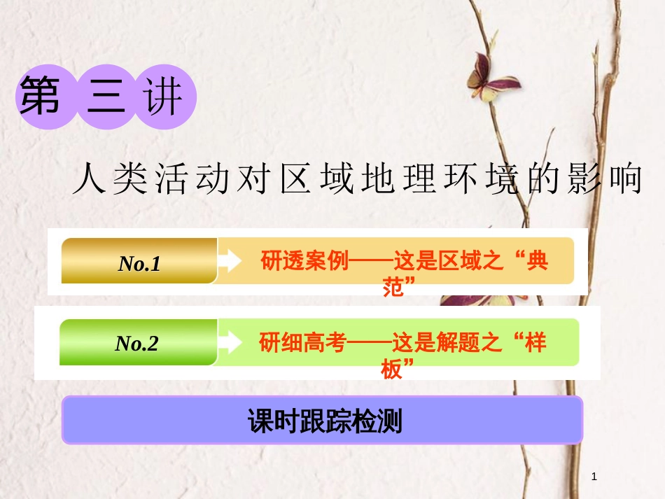 2019版高考地理一轮复习 第三部分 第一章 区域地理环境和人类活动 第三讲 人类活动对区域地理环境的影响精选课件_第1页