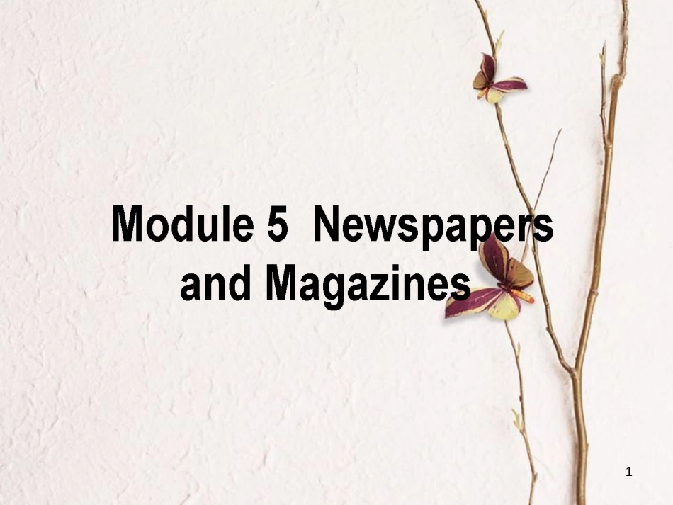 高考英语二轮复习 Module 5 Newspapers and Magazines课件 外研版必修2_第1页