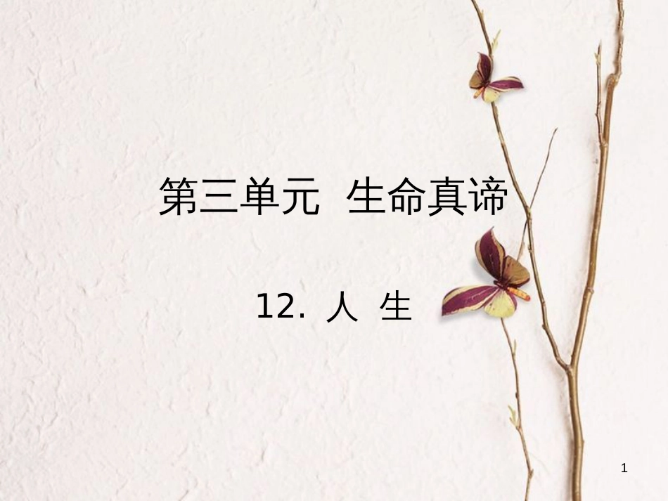 2018九年级语文下册 第三单元 12 人生课件 （新版）新人教版(1)_第1页