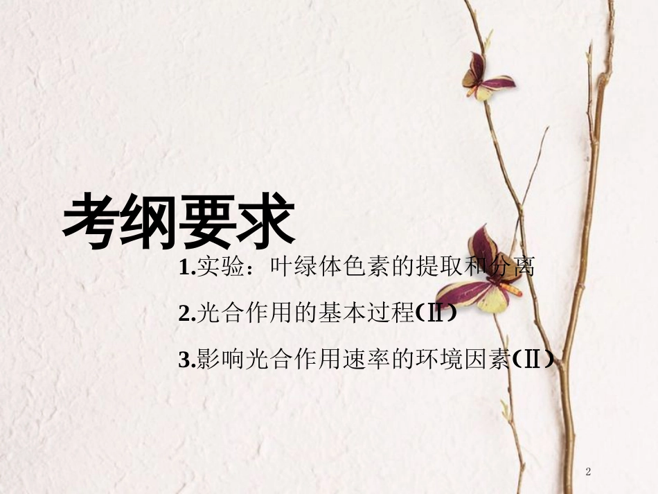 （全国通用版）2019版高考生物一轮复习 第1部分 分子与细胞 第三单元 细胞的能量供应和利用 第3讲 第1课时 光合作用的探究历程与基本过程精准备考实用课件_第2页
