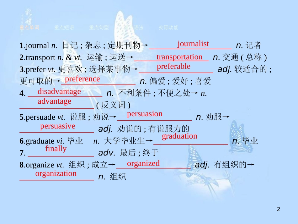 高中英语 单元重点小结3课件 新人教版必修1_第2页