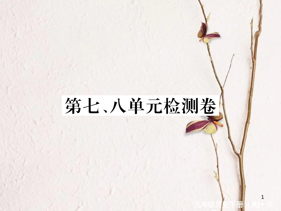 （安徽专版）九年级历史下册 第七、八单元 检测卷课件 新人教版_第1页