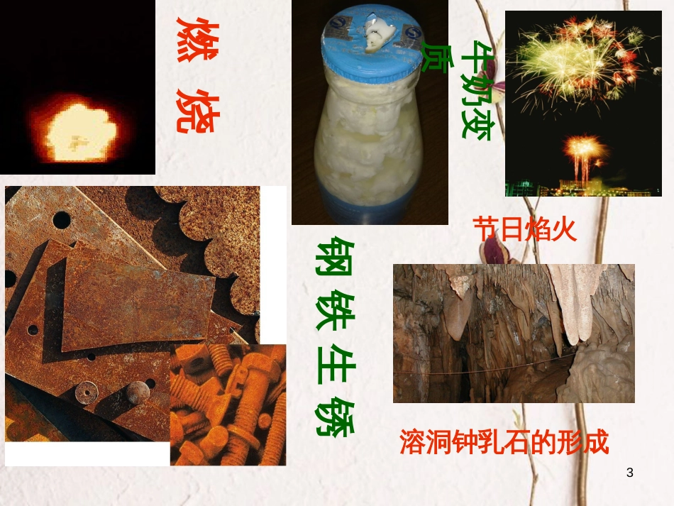九年级化学上册 第一单元 走进化学世界 课题1 物质的变化和性质课件 （新版）新人教版_第3页