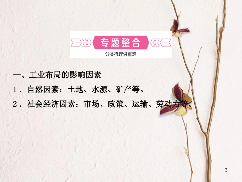 （烟台专版）中考地理总复习 专题过招六 工业发展课件_第3页