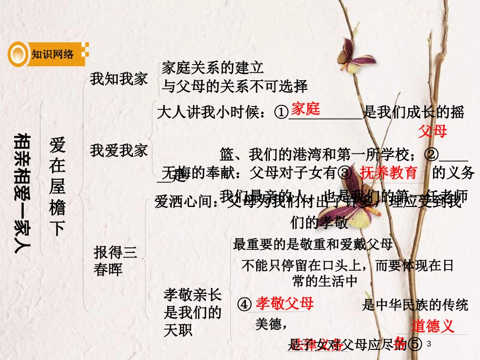 湖南省中考政治总复习 课时6 相亲相爱一家人 师友结伴同行课件_第3页