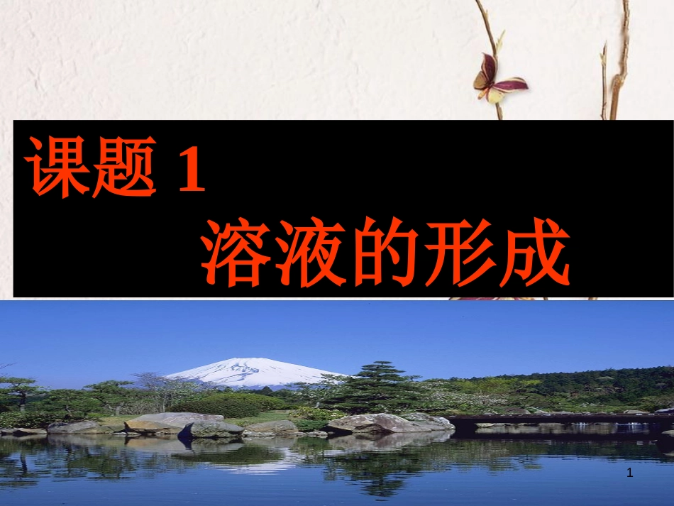 广东省深圳市龙华新区九年级化学下册 9.1 溶液的形成课件 （新版）新人教版_第1页