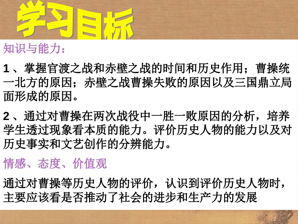 七年级历史上册 第四单元 魏晋南北朝的动荡与进步 18 三国鼎立课件8 冀教版_第2页