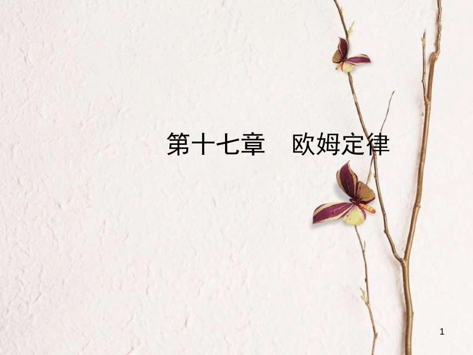 山东省滨州市中考物理总复习 第十七章 欧姆定律课件_第1页