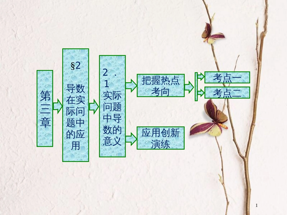高中数学 第三章 导数应用 2.1 实际问题中导数的意义课件 北师大版选修2-2_第1页