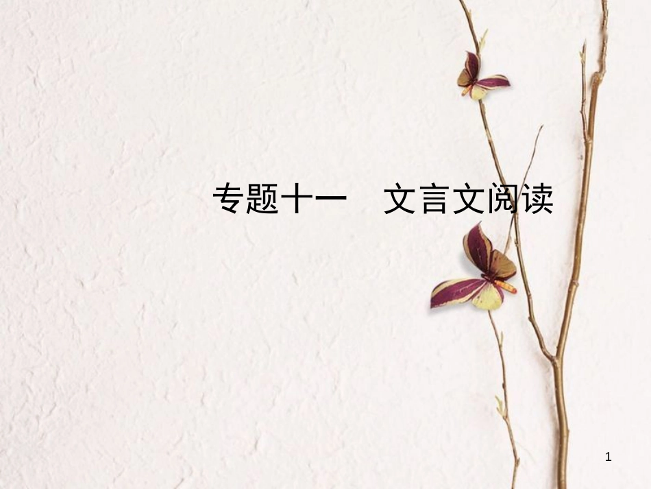 （潍坊专版）中考语文 专题十一 文言文阅读复习课件_第1页
