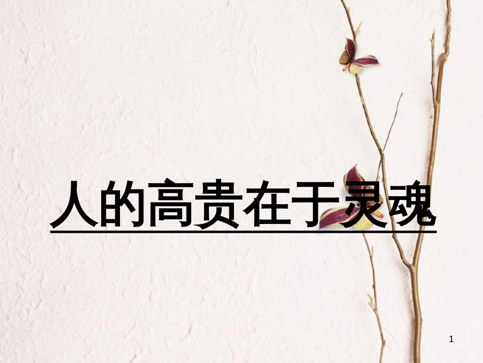 2018八年级语文下册 8 人的高贵在于灵魂课件 苏教版_第1页