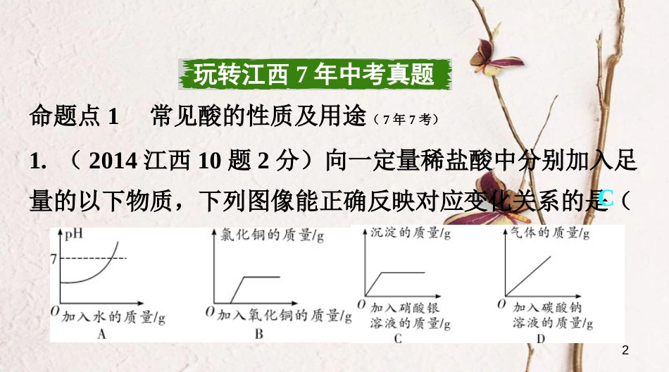 江西省中考化学复习第一部分考点研究第十单元溶液课时1常见的酸和碱课件_第2页