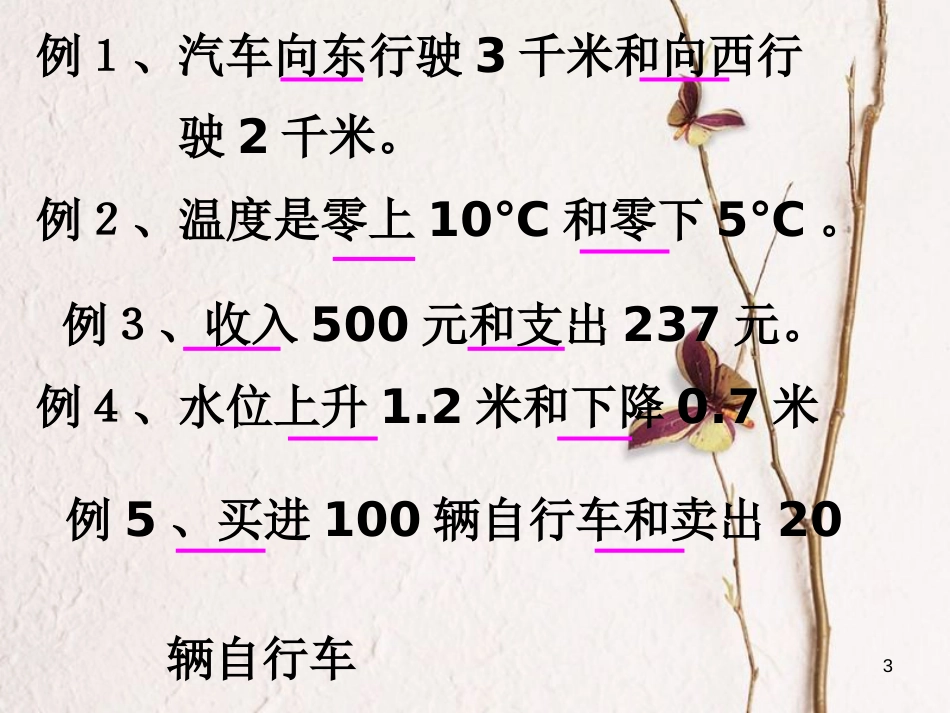 吉林省长春市榆树市七年级数学上册 2.1.1 正数和负数课件 （新版）华东师大版_第3页