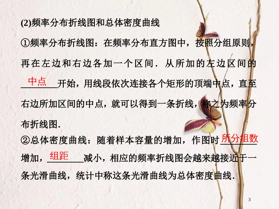 高考数学一轮复习 第10章 统计、统计案例及算法初步 第2讲 统计图表、数据的数字特征、用样本估计总体课件 理 北师大版_第3页