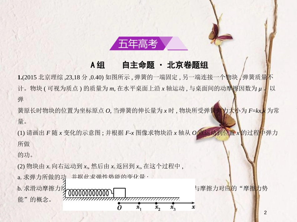 2019版高考物理一轮复习 专题六 机械能课件_第2页