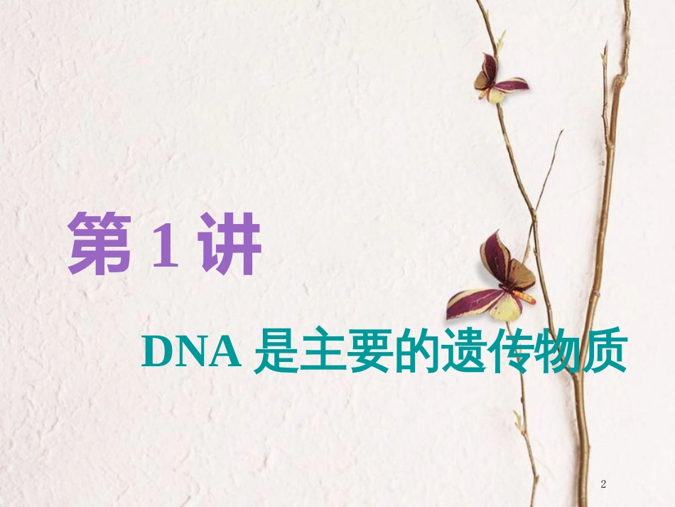（全国通用版）2019版高考生物一轮复习 第2部分 遗传与进化 第二单元 基因的本质与表达 第1讲 DNA是主要的遗传物质精准备考实用课件_第2页